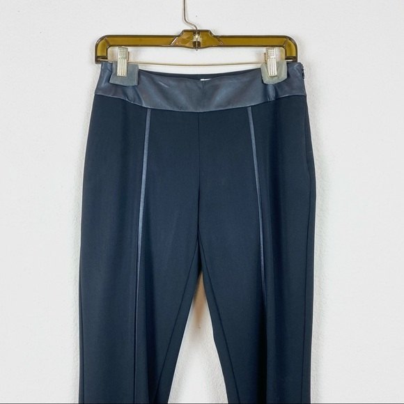 Cache Black Faux Leather Stripe Pants - Picture 2 of 9